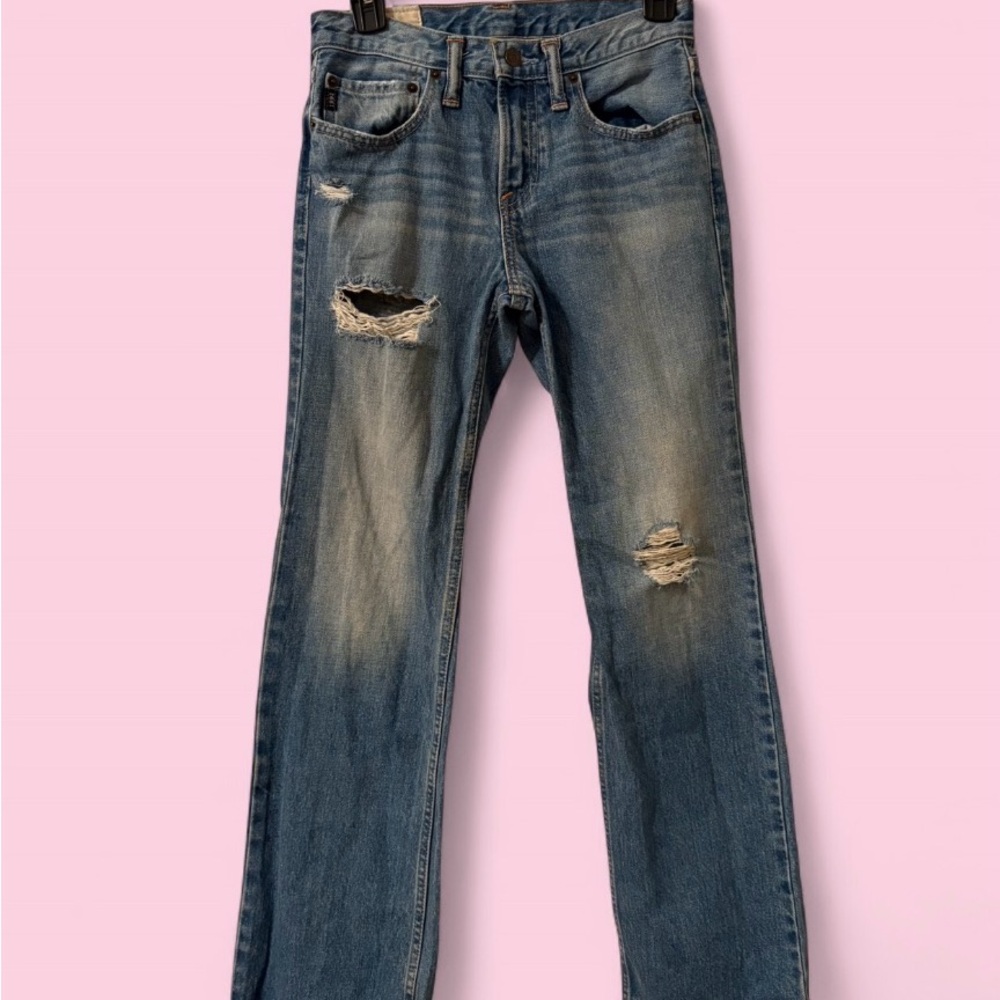 Abercrombie Kids Distressed Straight Jeans Size 16 Slim